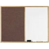 AARCO Products FCO4872H Oak Frame Combination Fabric Tack Board-Melamine Markerboard