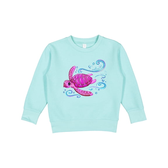 Inktastic Cute Pink Sea Turtle Toddler Sweatshirt