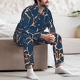 thumbnail image 7 of Naloa Giraffe Skin Men’s Pajamas Set - Long Sleeve Button Down Sleep Shirt and Pajama Bottoms Sleepwear Set-Medium, 7 of 7