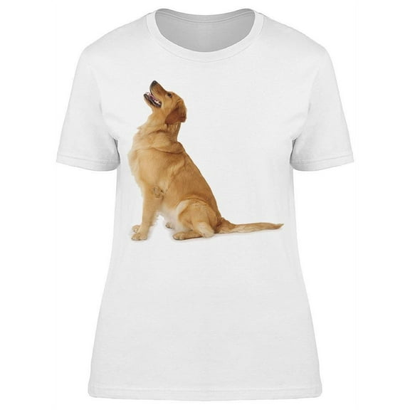 Golden Retriever Looking Up  T-Shirt Women -Image by Shutterstock, Female Medium