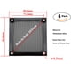 thumbnail image 2 of Paquete de 4 parrillas de filtro de ventilador de computadora con tornillos, malla de aluminio ultrafina, color negro Namotu CZDZ-HQ34-3, 2 of 5