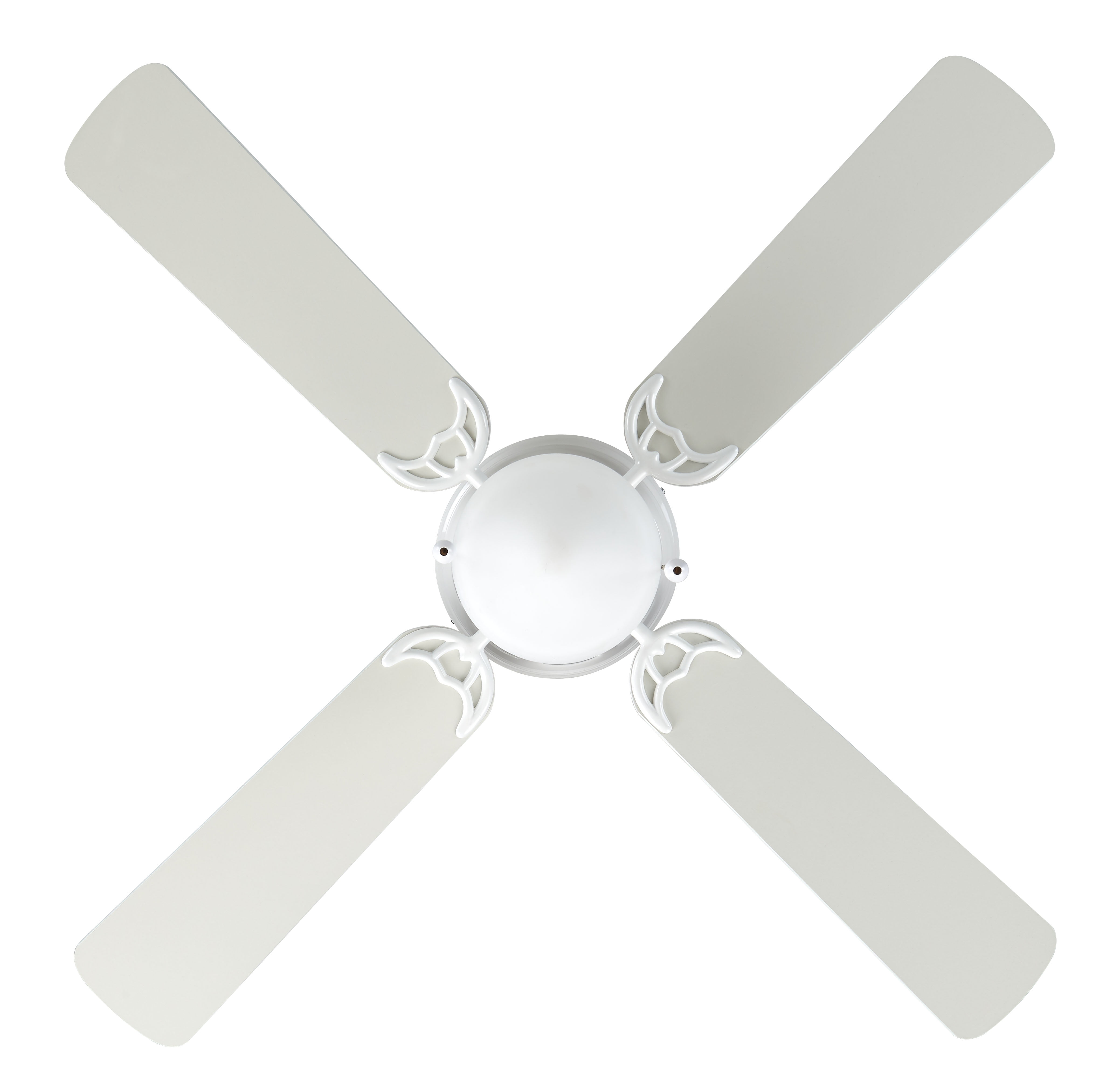 White 42" Mainstays Hugger Indoor Ceiling Fan with Light 