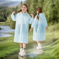 thumbnail image 2 of xiatrees Kids Rain with Hooded Reusable Waterproof Lightweight s Kids Boy Girl Raincoat Outwear Blue 3-14 Years, 2 of 7
