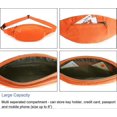 thumbnail image 5 of Riñonera impermeable para hombre y mujer, con cinturón ajustable para correr, hacer senderismo y viajar (naranja), 5 of 5
