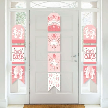 Big Dot of Happiness Tutu Cute Ballerina - Hanging Vertical Paper Door Banners - Ballet Birthday Party Baby Shower Wall Decor Kit - Indoor Door Decor