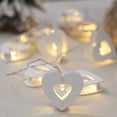 thumbnail image 1 of Xihbxyly Luces Led Navideñas de Madera con Forma de Copo de Nieve, Funciona con Pilas, Diseño de Casa Pequeña Ahuecada, Decoración para Supermercado o Dormitorio, Ambiente Festivo, 1 Cadena de Luces,, 1 of 3