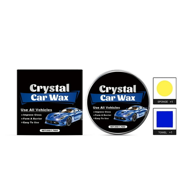 50G Car Polish And Care Wax Kit For Daily Paint Protection Gloss Enhancement And Swirl Mark Reduction On Vehicles