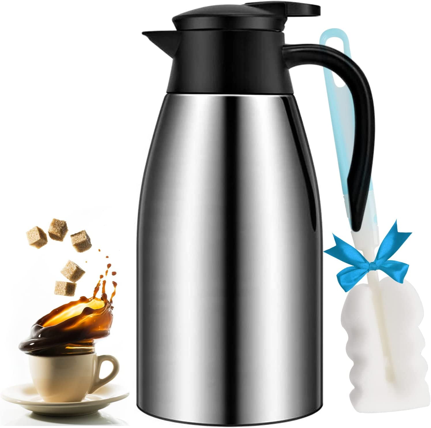 61oz Coffee Carafe Airpot Insulated Coffee Thermos Urn Stainless Steel  Vacuum Thermal Pot Flask Dispenser for Coffee, Hot Water, Tea, Hot Beverage  - Keep 12 Hours Hot, 24 Hours Cold (Gold) … - Yahoo Shopping