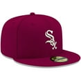 thumbnail image 3 of Men's New Era Cardinal Chicago White Sox White Logo 59FIFTY Fitted Hat, 3 of 6