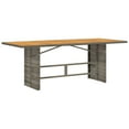 thumbnail image 3 of vidaXL 7 Piece Garden Dining Set with Cushions Grey Poly Rattan, 3 of 5