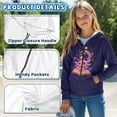 thumbnail image 6 of Chaqlin Magic Star Axolotl Girls Casual Zip Up Hoodie Long Sleeve Lightweight with Pockets Trendy Fall Jacket Teens Size 10-12, 6 of 7