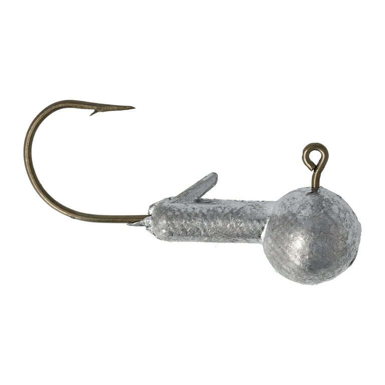 Eagle Claw Ball Head Fishing Jig, Unpainted with Bronze Hook, 1/8