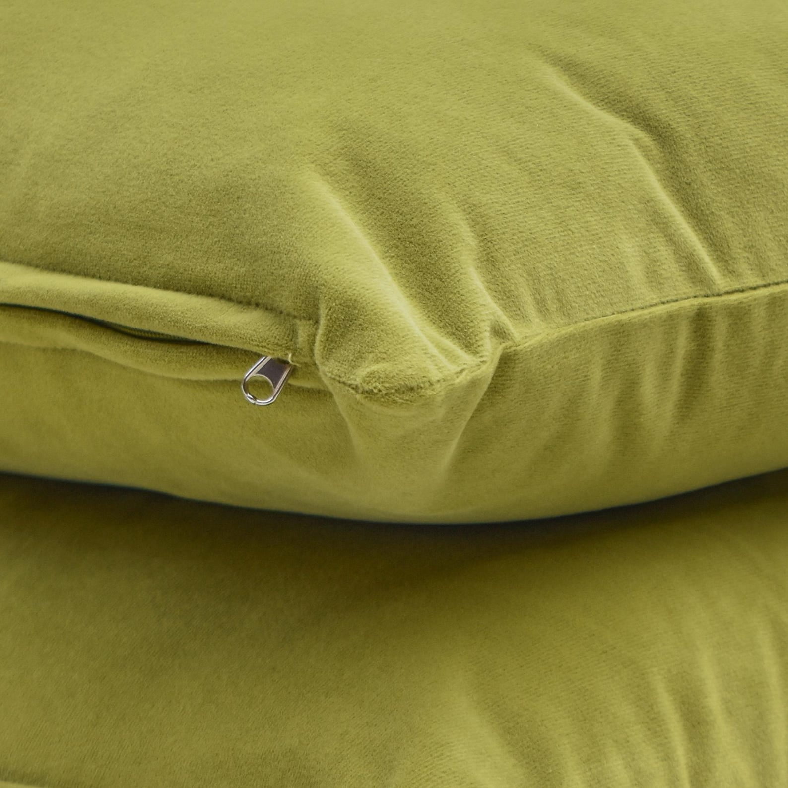 Chartreuse Decorative Throw Pillow Covers 18"x18" | Pack of 2 Modern Plain Velvet Cushion Cover | Solid Color Pillowcases for Couch, Sofa Bedroom & Living Room, Modern Home Décor - Chartreuse Velvet