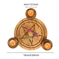 thumbnail image 4 of Madera Tarot Pentagram Portavelas Decoración De Mesa Para El Hogar Sala De Estar Yuarrent HA042861-02, 4 of 6