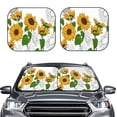 thumbnail image 2 of Naloa Plump Sunflower And Sketch 2 Piece Foldable Car Sun Shades, Car Windshield Sunshade, Front Window Sunshade for Car, Truck, SUV - Large, 2 of 7