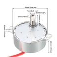 thumbnail image 3 of Uxcell Synchronous Motor 12 VAC 4-5RMP 50-60Hz 4W Double Flat Shaft CW/CCW, 3 of 5
