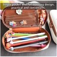 thumbnail image 2 of Large Capacity Pencil Case, Cute Canvas Pen Bag with Double Zipper, Stationary Storage Pouch, 2 of 4