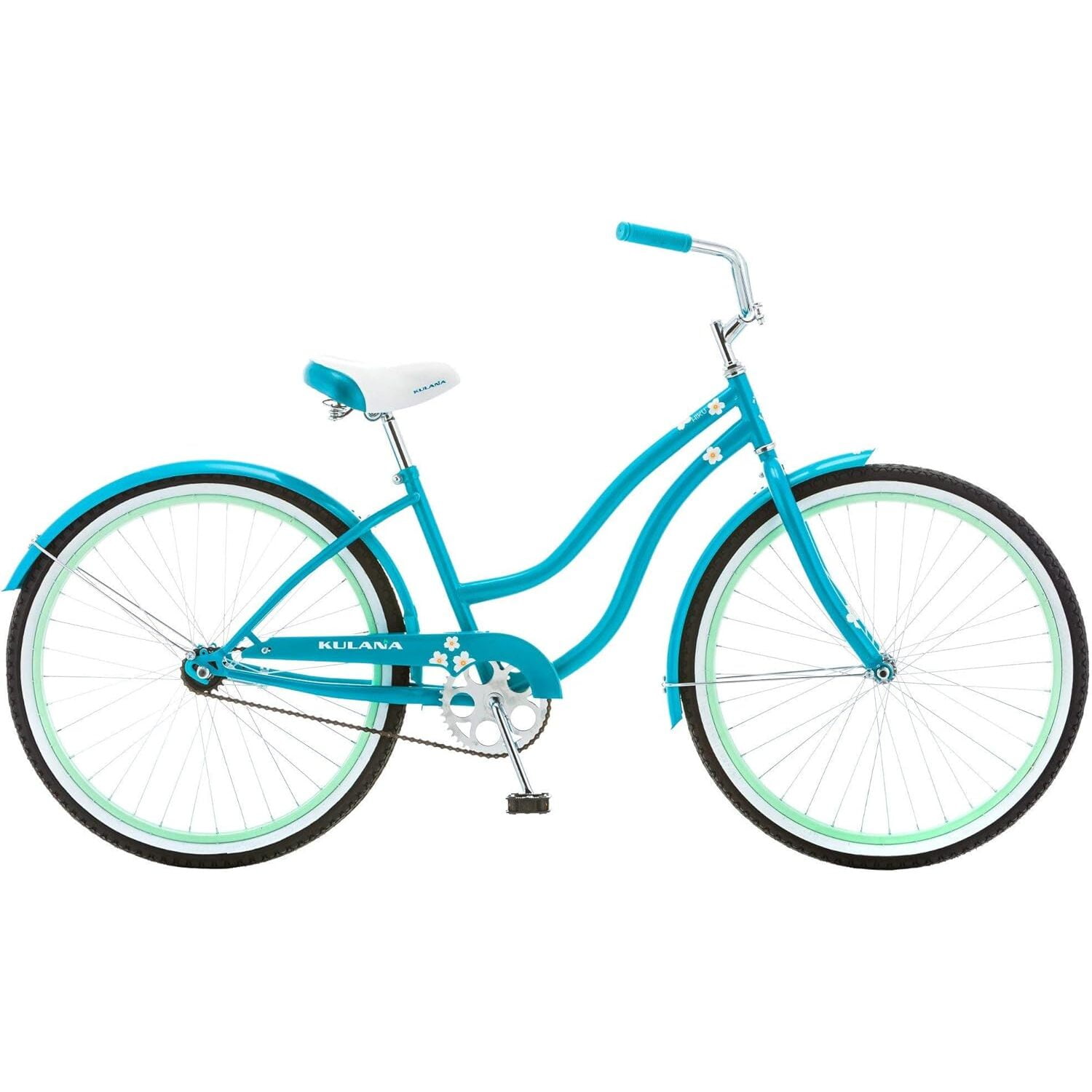 Kulana Comfort Bicycle Women s Cruiser Bike 26 Inch Single Speed Blue Alloy Steel Frame Walmart