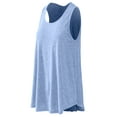 thumbnail image 4 of URBAN DAIZY Women's Casual Sleeveless Top Scoop Neck Round Hem Loose Fit Flowy Tunic Basic Tank T Shirt UD02_T21074 Blue 2X, 4 of 6