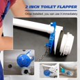 thumbnail image 5 of 2 Pieces Toilet Fuel Flap with Stainless Steel Chain Replacement Set(2 inch,Dark Blue), 5 of 5