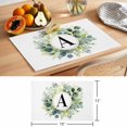 thumbnail image 6 of Letter A Placemats Set&nbsp;of&nbsp;8 Alphabet Green Eucalyptus Leaves Plant Simple Heat Insulation Washable Place Mats, Non-Slip Table Mats for Dining Table Party Kitchen Decor,13x19 Inch, 6 of 9