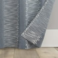 thumbnail image 4 of Archaeo Fringe Stripe 100% Cotton Grommet Top Curtain, 50"x96", 50"x96", Blue, 4 of 6