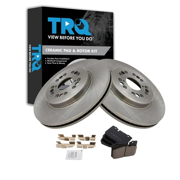 TRQ Front Brake Pad & Rotor Kit Brake Pads Brake Rotor Ceramic Fits Select 1995-2000 Lexus LS400