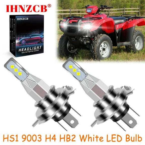 IHNZCB for Honda Foreman 400 95 96 450 1998-2004 2X HS1 9003 H4 HB2 LED Headlights Bulb 55W White LXB,Motorcycle Light,Y31