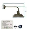 thumbnail image 2 of Cocoweb 16 inch Vintage LED Wall Light in Mahogany Bronze with Traditional Arm, 2 of 6