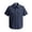 j-Navy16537, variant on LIIPEE Men Shirts Casual Solid Color Short Sleeve Lapel Texture Corduroy Shirt With Pockets Male Button Down Fashion Work Tops Outdoor Comfortable Breathable Soft Daily Shirts,Army Green,L