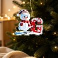 thumbnail image 4 of Dongrens Snowman Christmas Ornaments, Cute Flat Christmas Tree Letter Decoration, G, 4 of 5