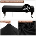thumbnail image 3 of Uxcell Bench Cushion Cover Ottoman Dining Bench Cover, Black, 3 of 6