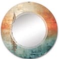 thumbnail image 2 of Designart "Boat modern Coastline II" Boat Round Wall Mirror - Modern Oval Printed Decorative Oversized Mirror - Multiple Color Options, 2 of 4