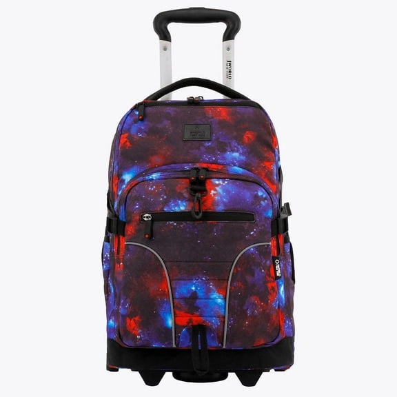 J World Unisex Luna 19.5" Multi-Purpose Laptop Rolling Backpack, Galaxy