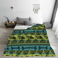 thumbnail image 5 of Vsdgher Teal Vintage Corn Pattern Ultra-Soft Micro flannel Blanket Throw Blankets for Couch Sofa, Bed (4 sizes)-40"x30", 5 of 7