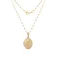 thumbnail image 2 of Cadena Con Dije Relicario Oval Facetado Oro Sólido 14k, 2 of 8
