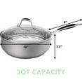 thumbnail image 3 of ELITRA Home Stainless Steel Saute Pan and Lid for All Stovetops 3 QT - Silver (180102), 3 of 9