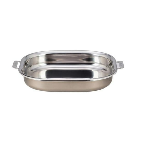 Bon Chef 60023CLDTAUPE 5 qt Hotstone Taupe Cucina Oblong Pan with Lid - Induction Bottom