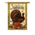 thumbnail image 2 of Breeze Decor 63049 Thanksgiving Thanksgiving Turkey 2-Sided Impression Garden Flag - 13 x 18.5 in., 2 of 2