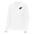 thumbnail image 2 of Women's Antigua White Arizona Cardinals Varsity Tri-Blend V-Neck Long Sleeve T-Shirt, 2 of 3