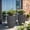 Black, variant on LuxenHome 19.21"H Tall Planters, Set of 2 Black Large Indoor Outdoor Plant Pots Plastic Flower Pots