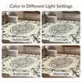 thumbnail image 7 of ODIKA 9'x12' Washable Area Rug Low Pile, Flatwoven, Motif With Vintage Nautical Compass Accents Sea Turtle Summer Playful Expressive for Great Room, Indoor Concept, Large Living, 7 of 7