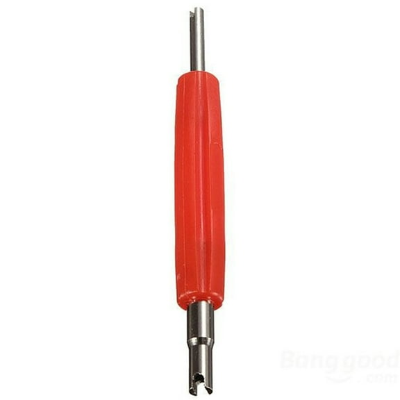 Schrader Valve Tool Double Wrench Bike Tire Air Conditioning Repair Tyre Core Removal Red