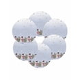 thumbnail image 7 of 13 Inch Round Placemats Set of 6, Purple Blue Christmas Snowman Non Slip Heat Insulation PP Table Mats, Winter Xmas Tree Snowflakes Washable Place Mats for Kitchen Dining Party Table Decor, 7 of 7