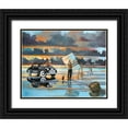 thumbnail image 1 of West, Ronald 32x26 Black Ornate Wood Framed with Double Matting Museum Art Print Titled - Painting Up a Storm, 1 of 4