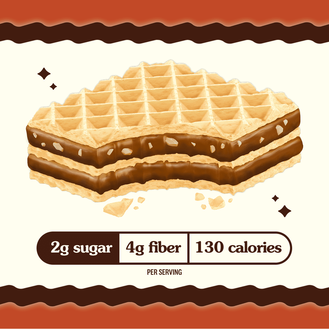 Rip Van Chocolate Hazelnut Wafer Cookies, Non-GMO, 2g Sugar, 16 Count