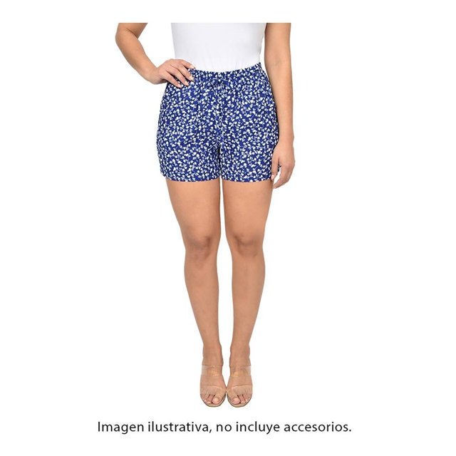 Short Simply Basic Talla EG Marino Con Bolsas Estampado