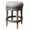 Grey, variant on Maven Lane Pullman Backless Counter Stool 26 Inches - Swivel Stool with Footrest - Grey Solid Wood Frame & Grey Fabric Upholstery - Perfect for Kitchen Islands & Counters
