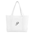thumbnail image 2 of DALIX Large Canvas Tote Bag for Women Work Bag Beach Totes Monogrammed White P, 2 of 8