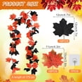 thumbnail image 6 of 4PACK 24Ft Fall Maple Leaf Garland Black&Orange Hanging Fall Leaves Vine Artificial Autumn Garland for Halloween Thanksgiving Home Wedding Fireplace Party Decor, 6 of 10